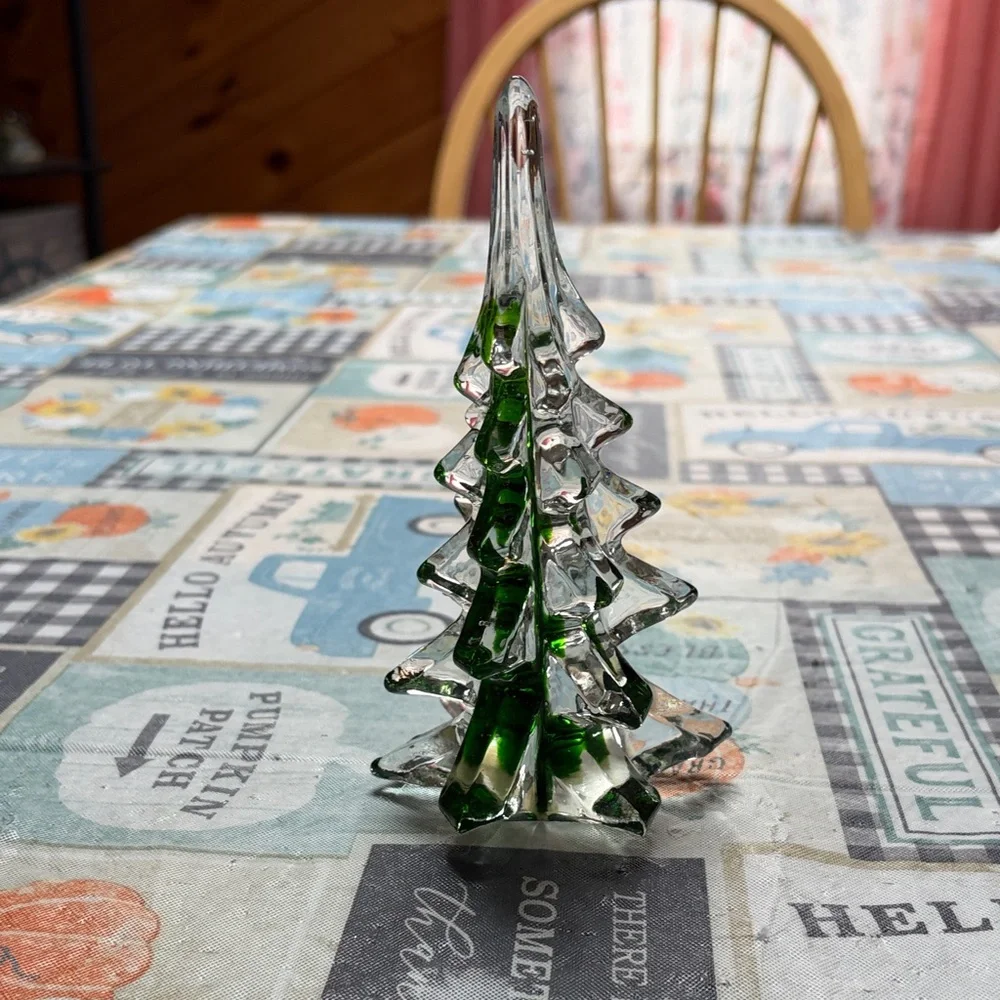 Glass Christmas Tree Ornament - Green